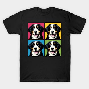 Pop Retro Bernese Mountain Dog Art - Cute Puppy T-Shirt